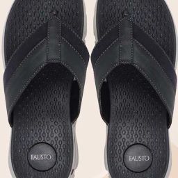 Fausto Men's Navy Thong Sandals-picture-30