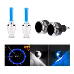 A4S LED Signal Indicators and Motion Sensor Led Light for Cars Tyres -Blue and White (Pack of 2)-63