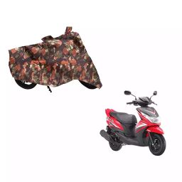 Auto Pearl Waterproof Two Wheeler Cover For Yamaha Ray (Green & Multi Color)-image-57