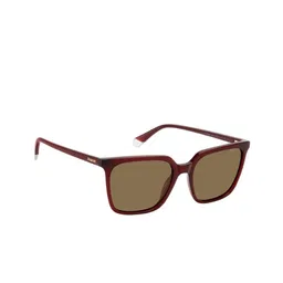 Polaroid Women Rectangle Sunglasses with UV Protected Lens 206731LHF55SP-Bronze-image-38
