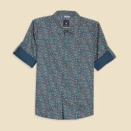 Allen Solly Junior Boys Slim Fit Floral Opaque Printed Casual Shirt-picture-28