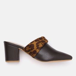 Allen Solly Animal Print Detail Block Heel Mules image 2