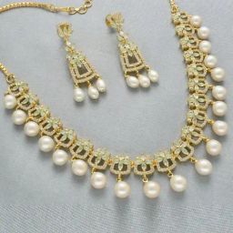Sri Jagdamba Pearls White Janya Pearl Princess Necklace for Women-10