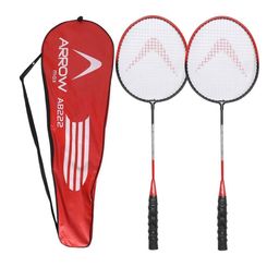 Arrowmax Set Of 2 Steel Badminton Racket Set With Full Cover image 5