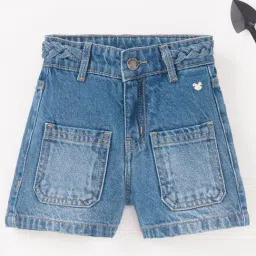 Ed-a-Mamma Kids Blue Solid Shorts-image-89