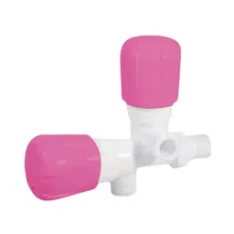 SUPREME Elegant Series 2-Way Right Angle Stop Tap Quarter Turn Plastic, Pink-image-70