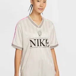 Nike Women Typography Printed V-Neck T-shirt-picture-16
