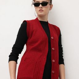 The Roadster Life Co. Geometric Self Design Woollen Cardigan-picture-31