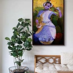 999Store Multicolor Canvas Women Dance Wall Hanging Painting-20