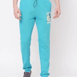 Fitz Sea Blue Slim Fit Printed Joggers-image-8