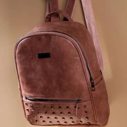 HauteSauce Nude Pink Large Leather Backpack-34