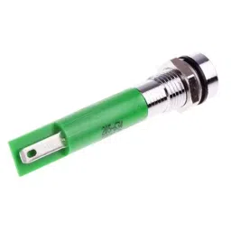 RS PRO Green Panel Mount Indicator 12V c.c., Mounting Hole Size 8 mm, Termination Type Solder Tab, IP Rating IP67, Model No 205634 image 2