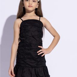 taffykids Girl's Shoulder Straps Gathered or Pleated A-Line Above Knee Dress-image-47