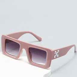 AUGEN Unisex Black Lens & Black Rectangle Sunglasses with-image-12