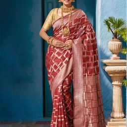 Anouk Linen Blend Chanderi Saree-57