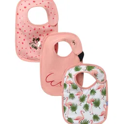 MiArcus Infant Girls Pack Of 3 Flamingo Print Bibs-image-56