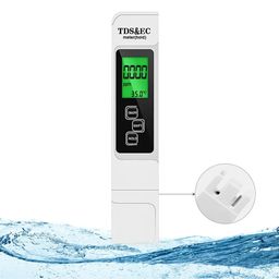 Imported 3 in 1 TDS/EC/Temperature Digital Water Quality Tester, Water Testing Meter with Temperature Display for Drinking Water, Hydroponics, Aquariums - White image 3