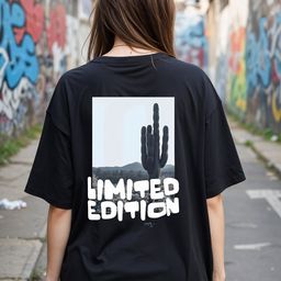 SMARTEES Typography Printed Round Neck Drop-Shoulder Sleeves Cotton Oversized T-shirt-image-36