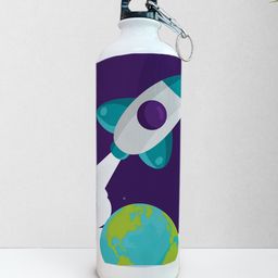 Right Gifting Digital Printed Aluminium Sipper Water Bottle With Metal Locking System Dark Blue- 750 Ml-image-74