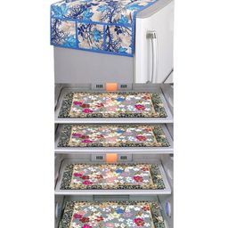 Dakshya Industries Fridge Top Cover and Fridge Mat Combo Set of 5-72