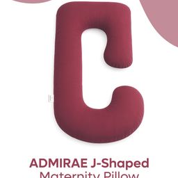 ADMIRAE Pregnancy Pillow | J-Shape, Maternity Pillows for Pregnancy Sleeping, Pregnancy Pillow for Women, Maternity Pillow with Ergonomic Design, Washable Velvet Cover-Pink-image-8
