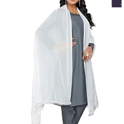 Kemza Selection Of 2 Leheriya Embroidered Dupattas with Beads and Stones-picture-2