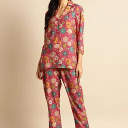 Sangria Printed Three Quarter Sleeve Tunic & Trouser Co-Ords-picture-26