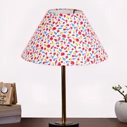 Aura White Printed Metal Contemporary Frusturical Shaped Table Lamp-picture-33