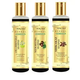 DRONTIKA Set Of 3 Amla Bhringraj, Neem Reetha & Shikakai Natural Shampoo- 200ml Each-18