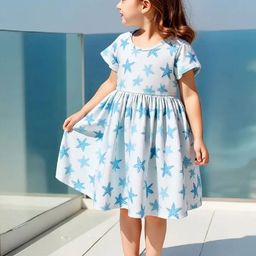 YK Girls Printed Fit & Flare Dress-picture-8