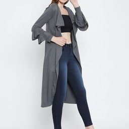 Hypernation Charcoal Solid Open Front Shrug image 5