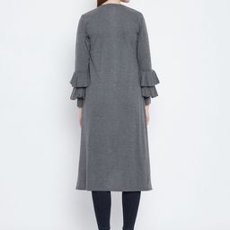 Hypernation Charcoal Solid Open Front Shrug image 4