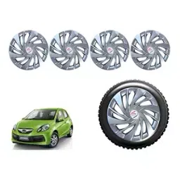 Auto Pearl Sil09 R14 Press Type Wheel Hubcap with Retention Ring 35.56 cm (14 Inch) for Honda Brio (Pack of 4 Pcs)-image-75