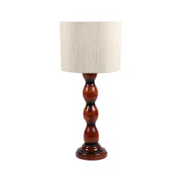 Tucasa NTU-234 B-22 Table Lamp with Wood Base (Beige)-14