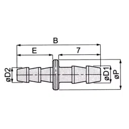 PISCO Barb Type Minimal Fitting Nipple Φ4x2 mm Inner Diameter, LG-0640-0320-image-62