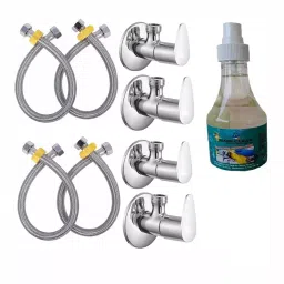 Fastgear Fusion Bathroom Faucet Set Stainless Steel Chrome Finish Silver, FG994-35