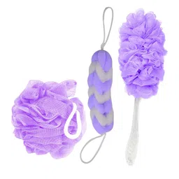 CareDone Set Of 3 Bath Loofah - Purple-72
