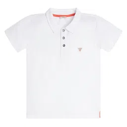 GUESS kids Boys Solid Polo Collar Cotton T-shirt-image-27