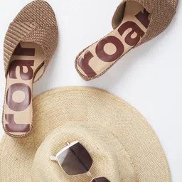 ROAR FOR GOOD Women Textured Block Heel Sandals-image-28
