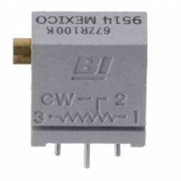 TT Electronics 20 kΩ Through Hole Tri mmer Potentiometer 0.25 W @ 85 °C Top Adjust TT ElectronicsBI 64, 64YR20KLF (Pack of 5)-image-74