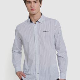 BEN SHERMAN Striped Casual Cotton Shirt-image-54