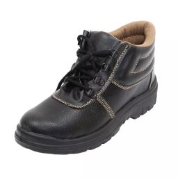 SLT-HUB Shoes -01 High Ankle Steel Toe Black & Brown Safety Shoes, Size - UK 7 (Pack of 12 Pairs)-image-83
