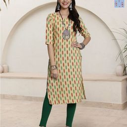 HERE&NOW Women Pack of 2 Ethnic Motifs Printed Straight Kurta-picture-17