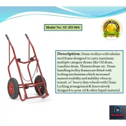 SUWAS TROLLEY STORE 400 kg Load Capacity Drum Handling Trolley SU-DT-004 image 2