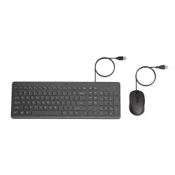 HP 150 Black Multimedia Wired Keyboard & Mouse Combo, 240J7AA-4