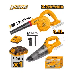 Ingco Cordless Air Blower and Vacuum Cleaner Kit with 500 ml Dust Capacity and 18000 RPM No Load Speed, COSLI240998-picture-31