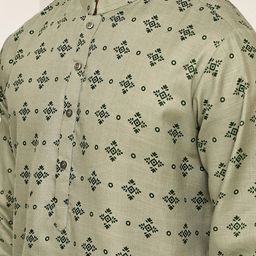 Jompers Men Geometric Printed Kurta with Pyjama image 5