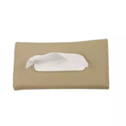 Robustt PU Leather Car Tissue Box Holder with Adjustable Strap Beige (Pack of 5)-image-31