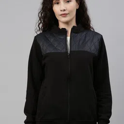 Campus Sutra Women Colourblocked Lightweight Biker Jacket-picture-34