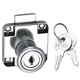 Met Craft 22 mm Iron Chrome Plated Finish 2 Keys Drawer Lock-22